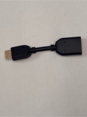 Black HDMI Male to Female Short Adapter Cable